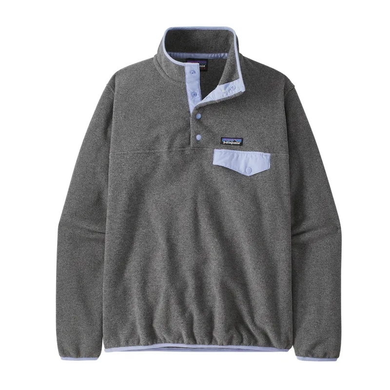 Patagonia Lightweight Synchilla Snap T Women s Pullover in Nickel w Pale Periwinkle